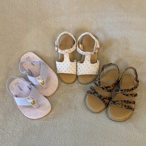CAT & JACK 3 pair of Sandals in Size 9 Toddler